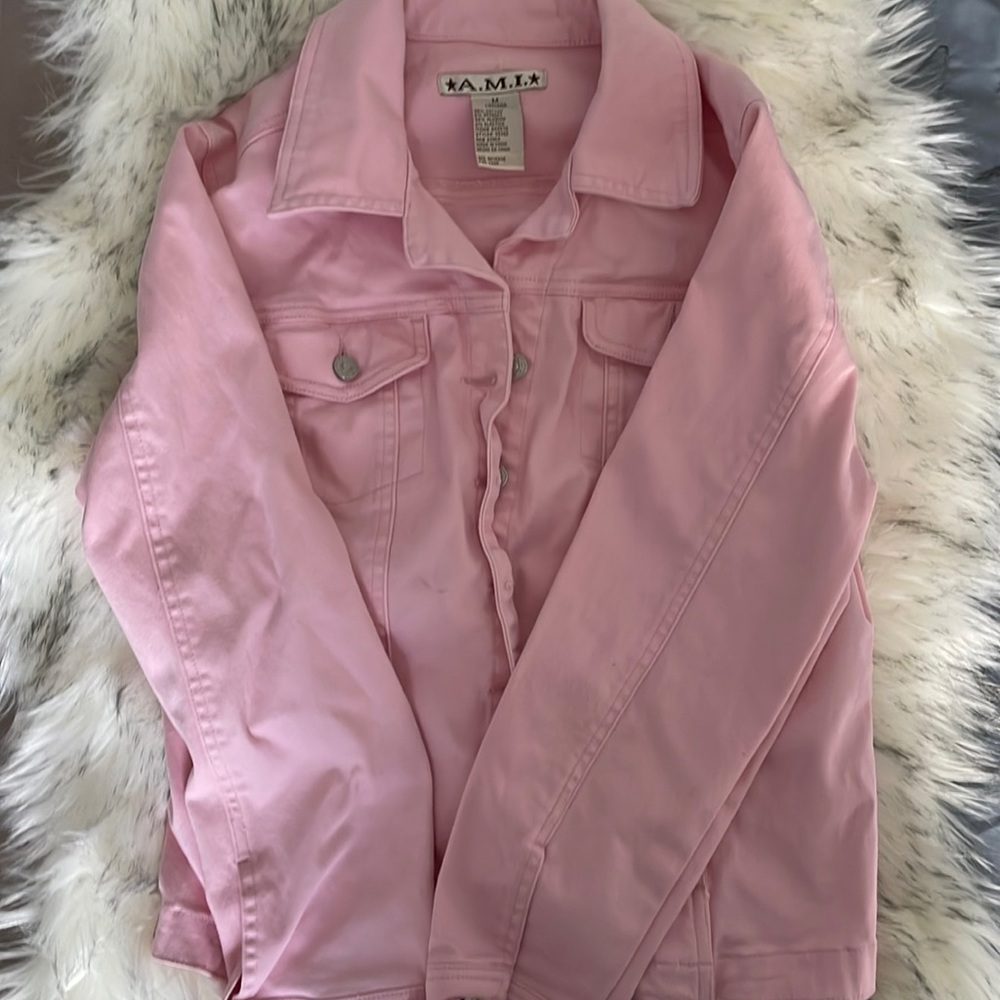 4/$25. Pink denim jacket